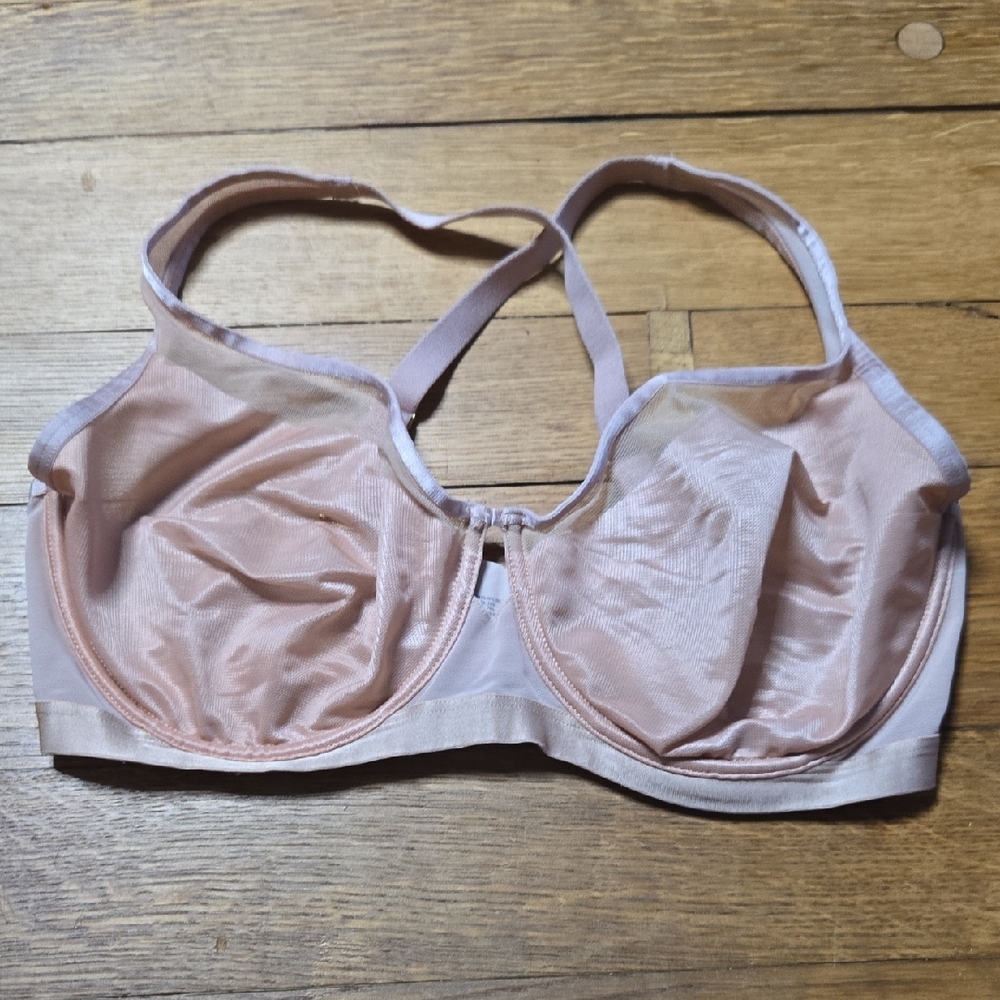 Soma Pale Blush Sheer Mesh Unlined Underwire Bra